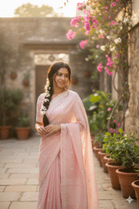 Pastel Retro Saree Look: 90s Romantic Heroine AI Prompt