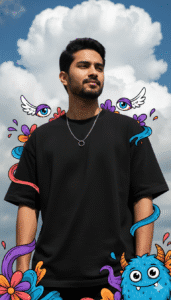 Graffiti-Infused Cinematic Portrait of a Young Man