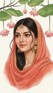 Hyper-Realistic South Asian Woman Portrait | Digital Illustration Art