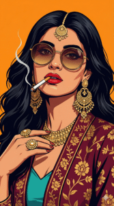 Queen Vector Art Illustration in Pop Art Aesthetic